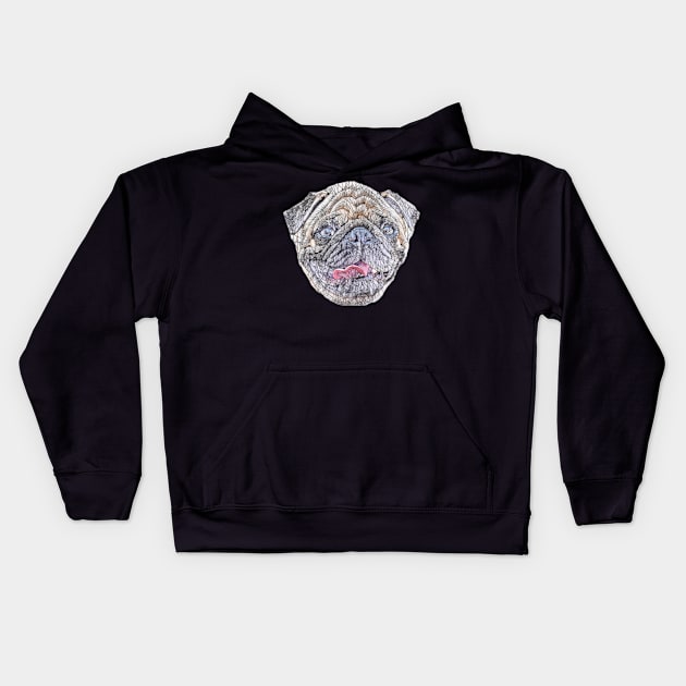 Pug Kids Hoodie by DoggyStyles